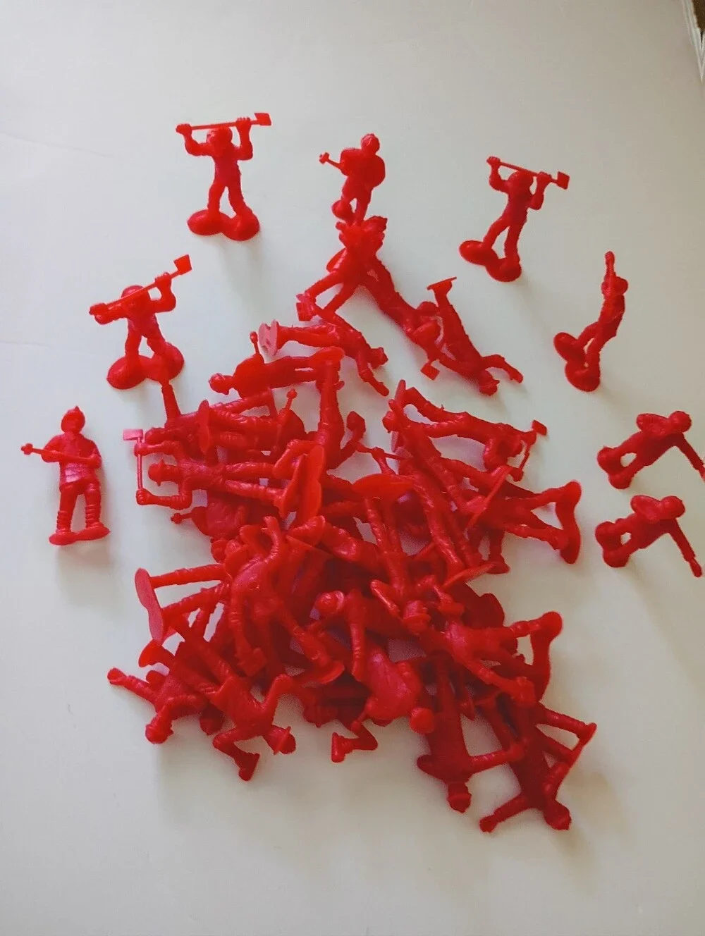 Red Plastic FireMen Toy Figures - Classic Kids Toy